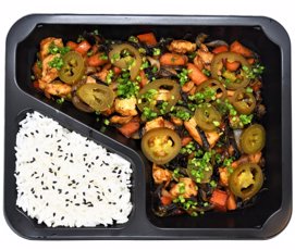 Ryż z warzywami i kurczakiem teriyaki